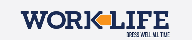 Work Life Logotipo con el slogan Dress Well All Time